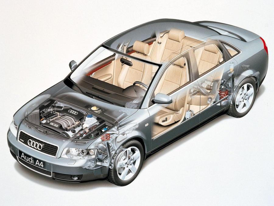 Схема Audi A4 3.0 Quattro Sedan (B6,8E) 2000 года  (фото 9 из 11)